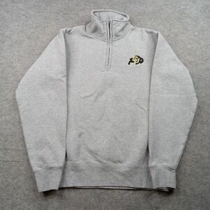 Colorado Buffaloes Sweatshirt Mens Small Gray NCAA Football Champion Quarter Zip